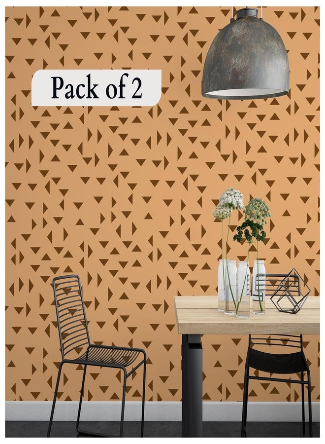StenCart Triangle Shape Pack of 2 Reusable Wall Stencil Design Stencil for Wall Painting Home Wall Decoration(16 inch x 24 inch)-Combo Pack of 2 - Image 1